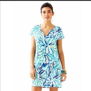 Lilly Pulitzer Duval Dress in Pool Blue Stay Cool print